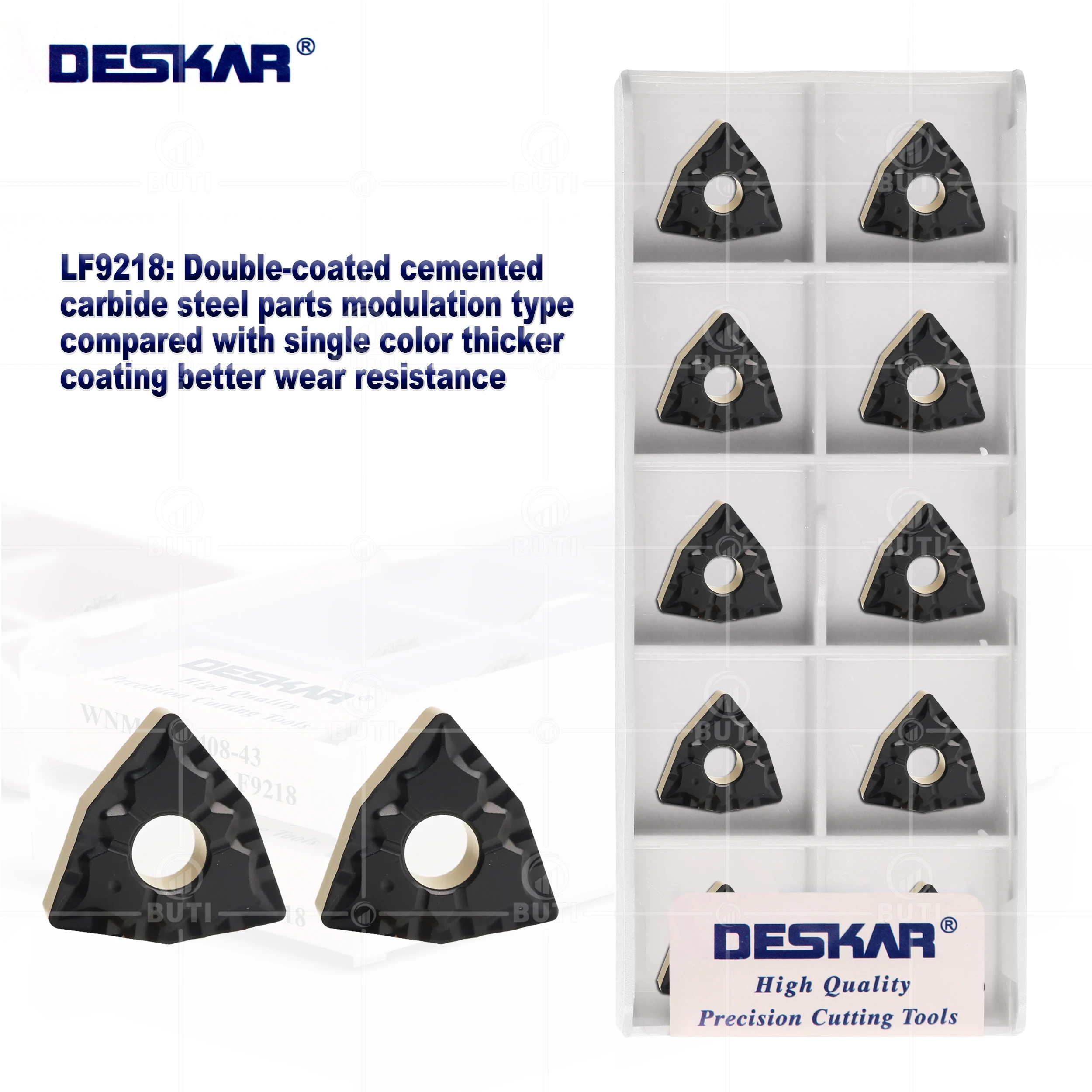 

DESKAR 100% Original WNMG080408-43 LF9218 High-quality Carbide Inserts CNC Lathes Turning Tools Cutting Blades For Steel Parts