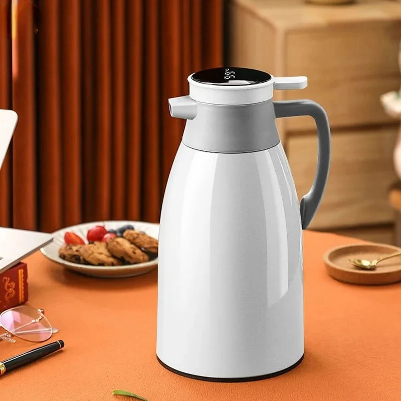 Stainless steel coffee cup 2L Xiaomi Coffee Thermos Digital Display Vacuum Flasks Large Capacity Hot Water Bottle Household Thermos Coffee Tea Kettle