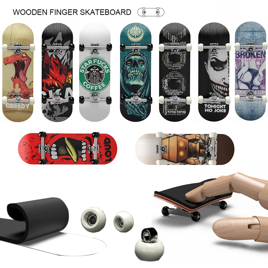 WoodenFingerboardFingerboardSetFingerScooterFingerSkateBoard