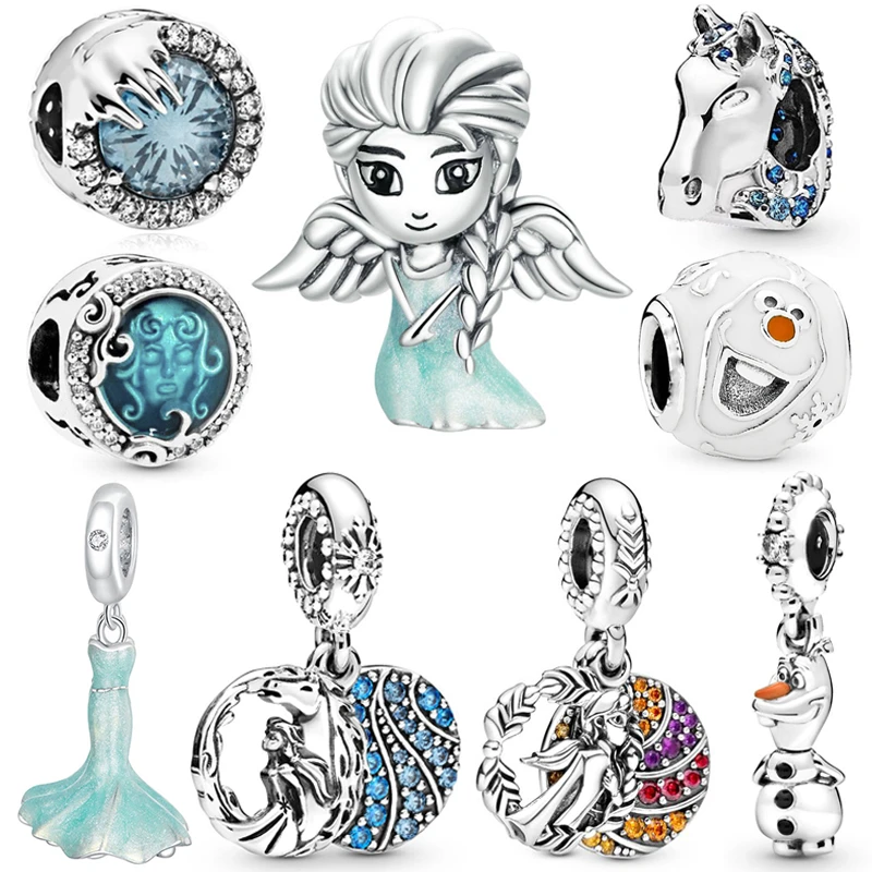 vloot helaas Symfonie Fits Pandora Disney Anime Olaf Anna Princess Elsa Pendant Charms Bracelet  Frozen Beads For Jewelry Making Women Accessories Diy - Beads - AliExpress