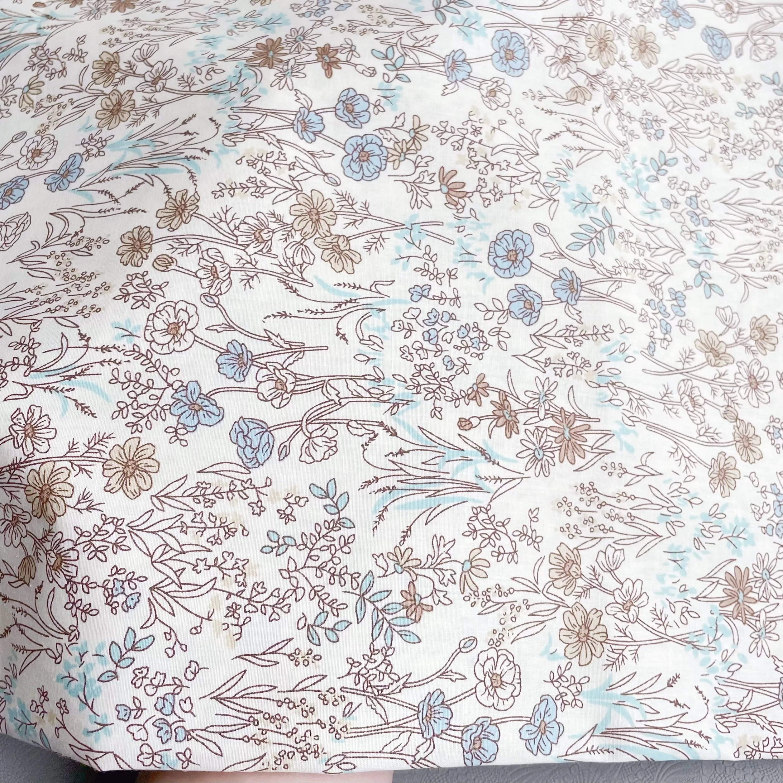 Betsy Plant Floral 100% Cotton Poplin Like Liberty Fabric Digital Printing for Sewing Cloth Dresses Skirt Kids DlY Designer cotton fabric cotton poplin fabric