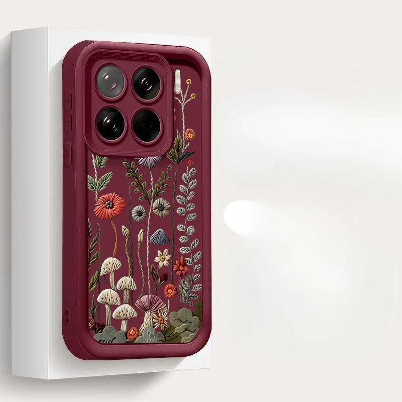 Floral Leaf Pattern Phone Case - Elegant Protective Cover