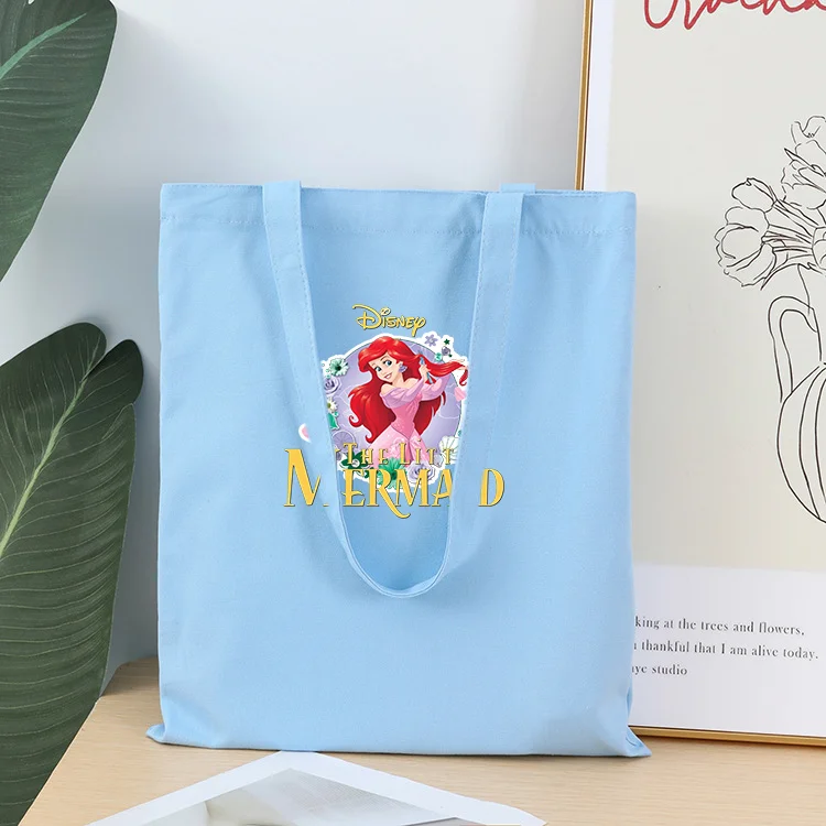 

Мультяшная сумка-шоппер с маленькой русалочкой, женская сумка-тоут, многоразовая Повседневная Складная женская сумка для путешествий и покупок