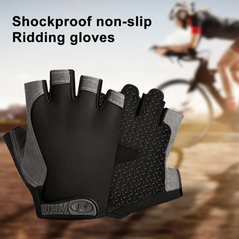 Outdoor Camping Fishing Bike Accessories Half-finger Cycling Gloves Unisex  Gym Fitness Bike Gloves Non-slip Breathable Gloves - AliExpress