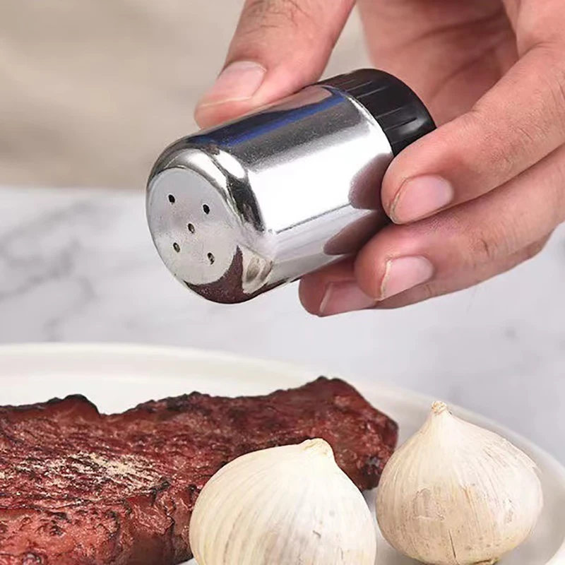 Stainless Steel Spice Jars Barbecue Salt Shaker Pepper Seasoning Bottle Home Condiments Storage Container seasoning jar salt shaker spices bottle