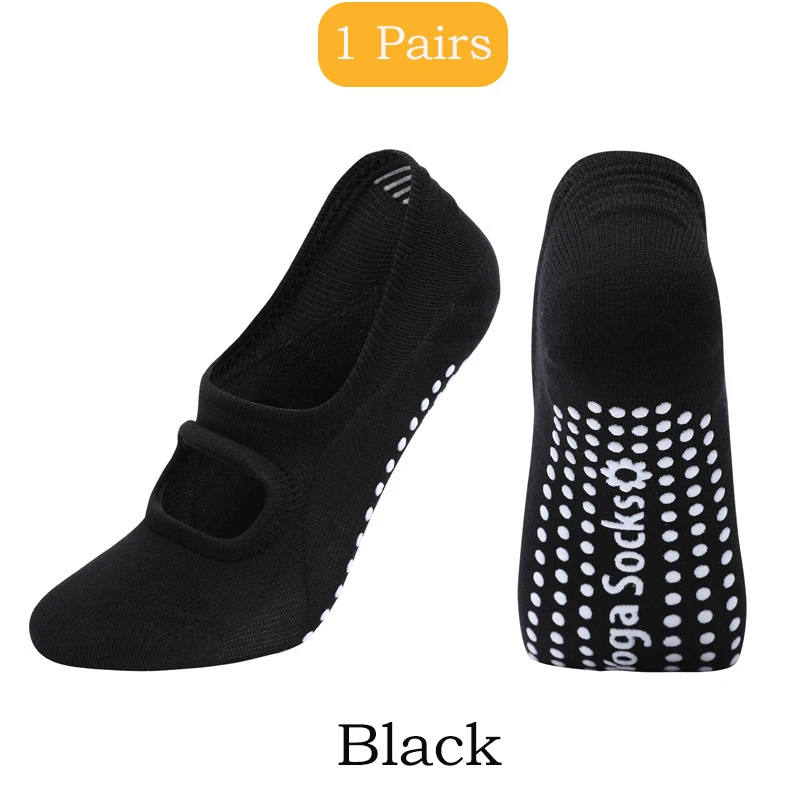2 أزواج اليوغا الجوارب للنساء القطن سيليكون المضاد...