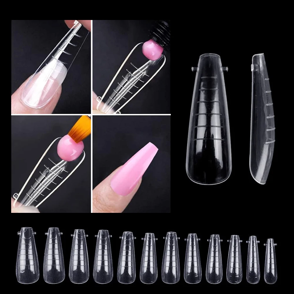 Fake Nail Forms 60pcs for Extension Building Gel Polish Tool
