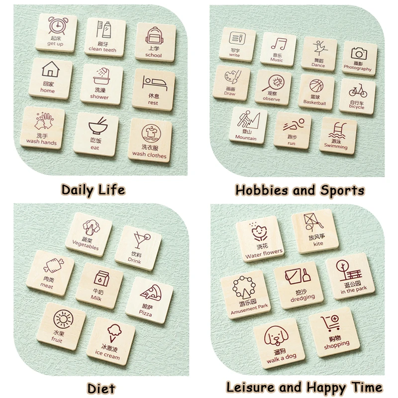 Montessori Calendar Planner Board Kids Visual Schedule Good Habits Training Games Time Concept Parish Teaching Aids Wooden Toys 4