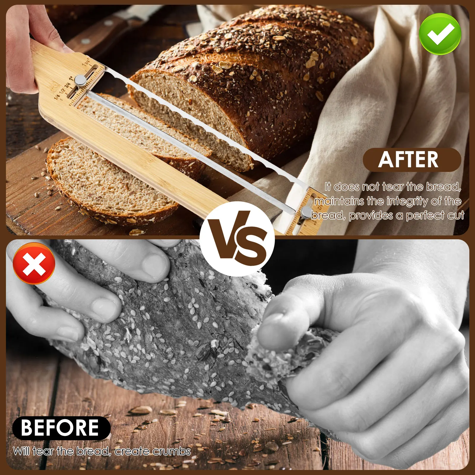 Adjustable Wooden Bread Slicer 6