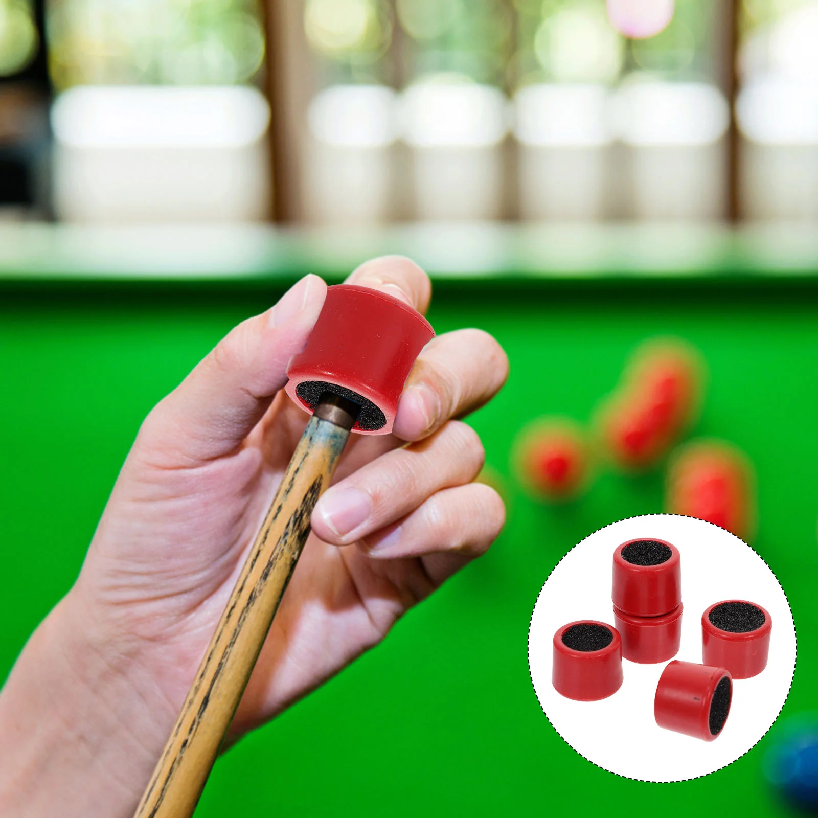 

5Pcs Plastic Cue Tip Sander Billiard Pool Cue Tip Trimmer Pool Stick Tip Sander Tip Grinding Tool