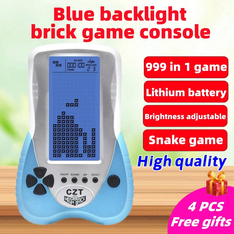 CZT New Block Game Console Green Backlight Large Screen More Convenient for Playing Games Classic Nostalgia Puzzle Built-in 999 　並行輸入 CZT New Retro Block game console green backlight large screen more