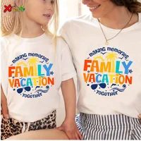 Family Vacation T Shirt 2024 Matching Family Outfits Trip Shirts Kids Party Clothes Family Look Mom and Daughter Matching 1