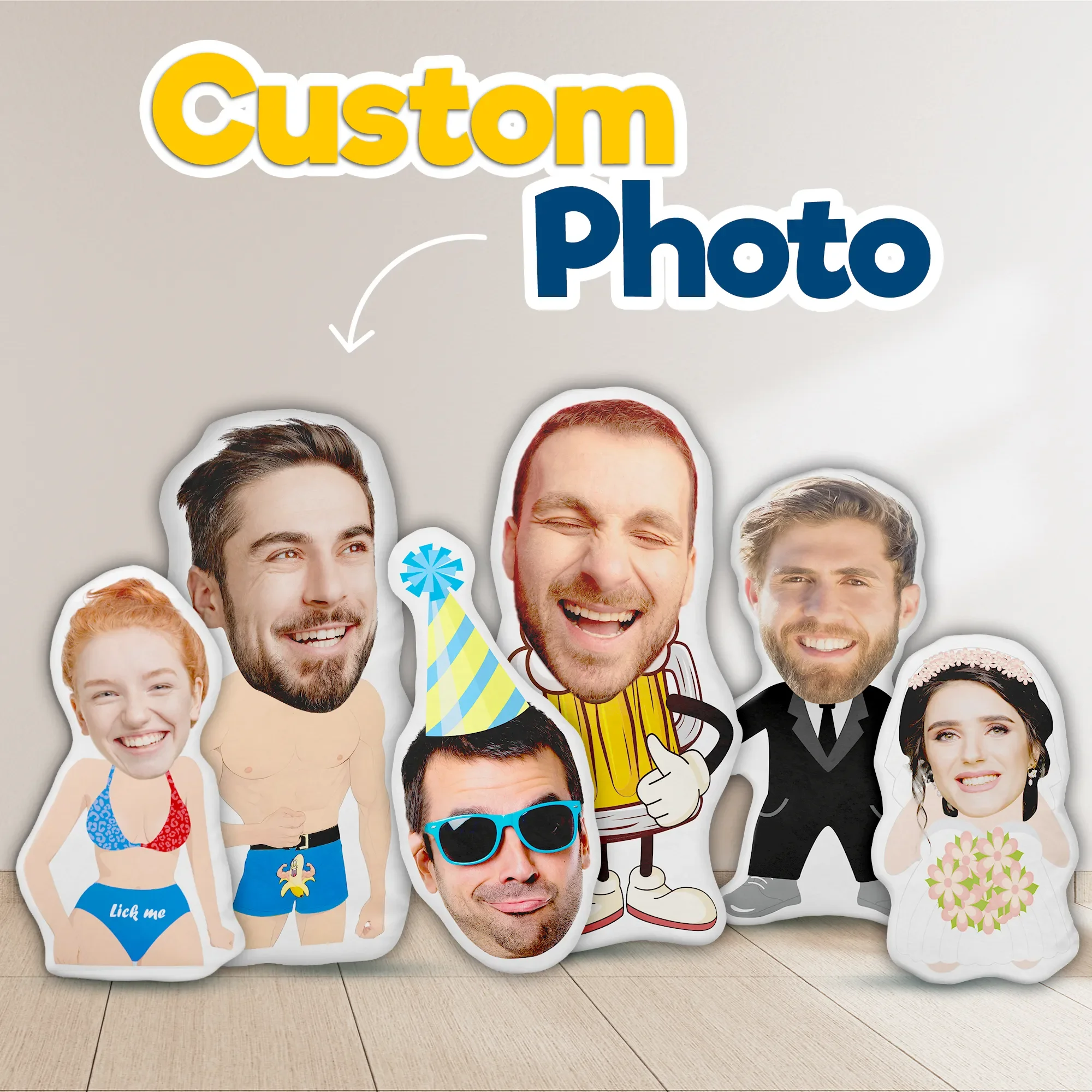 Photo Cushion Humanoid Personalized Filling photo Cushion DIY Pillow for Putting Picture of Parent and Couple Christmas photo cushion personalized photo cushion photo pillow