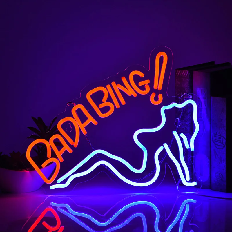 Insegne Luminose Bada Bing Girl Insegne Al Neon Bar Home Art Insegna Al Neon Rossa Per Ragazza Camera Da Letto Finestra Soggiorno Festa Di Nozze