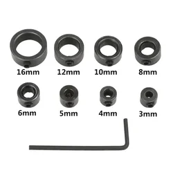 Adjustable Depth Stop Collar Set for Precision Woodworking (8pcs)