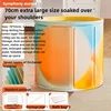 Adult Large Folding Bucket Portable Thermal Insulation Bathtub Adult Child Bath Bath PVC Material Free Installation 70 * 65CM 5