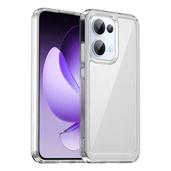 Transparent Colorful TPU Protective Phone Case Cover for OPPO Reno 13FS 5G (Transparent)