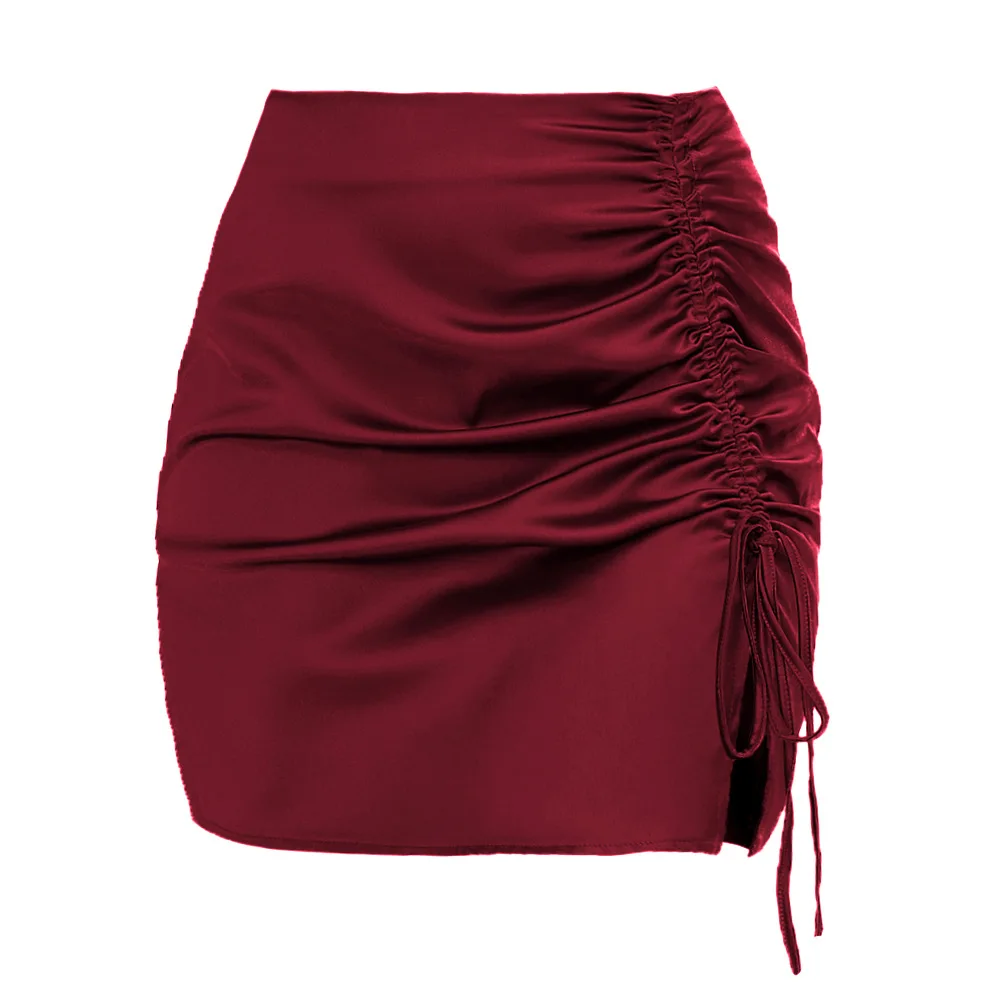 Women Summer Elastic Waist A Line Skirt