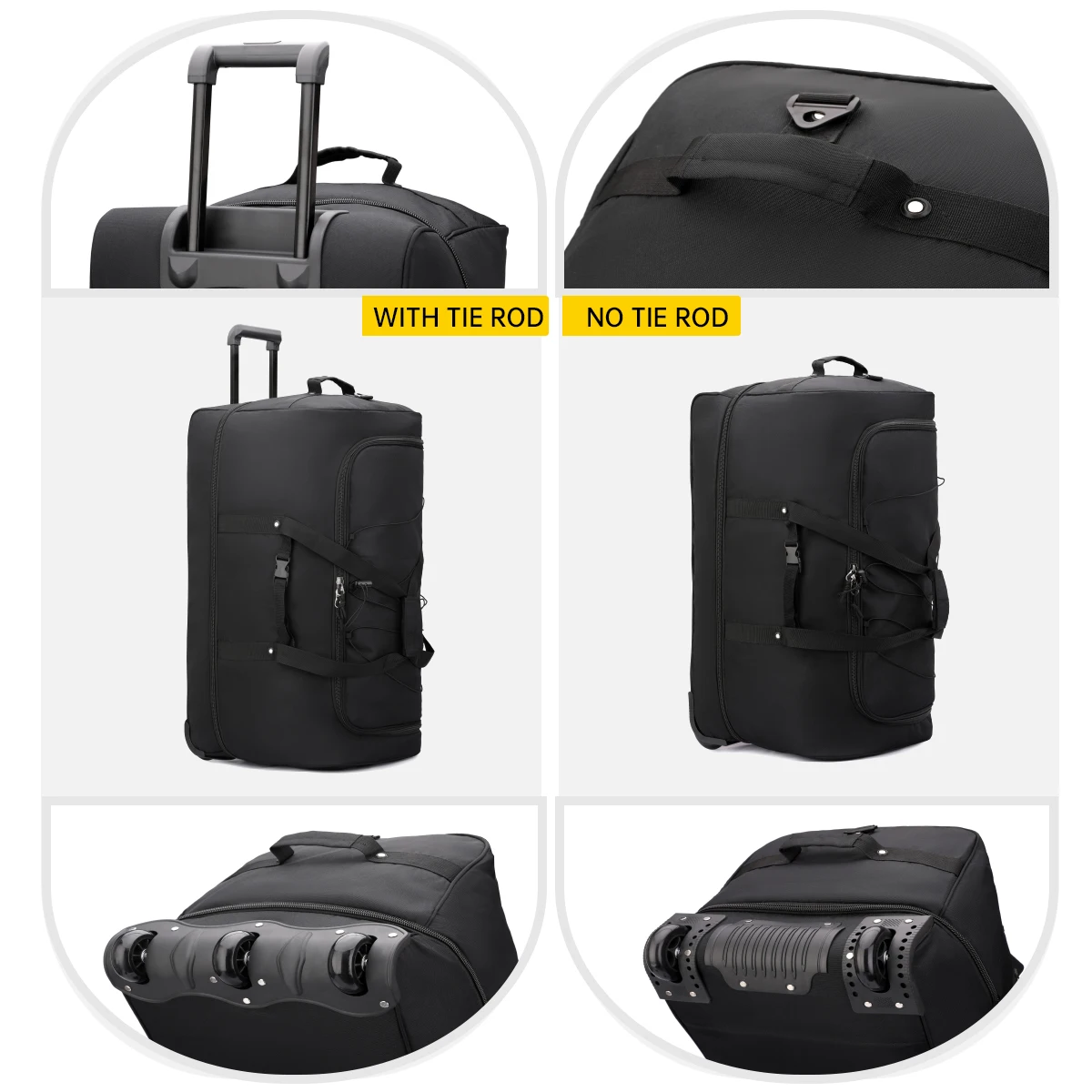 Multifunctional Trolley Travel Bag for Men, Suitable for Business Trips, Travel, and Boarding, Can Be Carried as a Backpack or as a Trolley Bag for International Travel