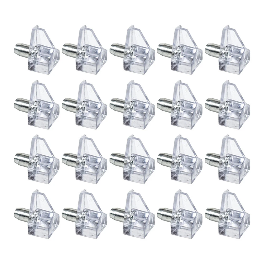 

Sturdy and Reliable Transparent Shelf Studs Pegs for Cabinet Wardrobe and Glass Plate Shelves Pack of 50/20/10
