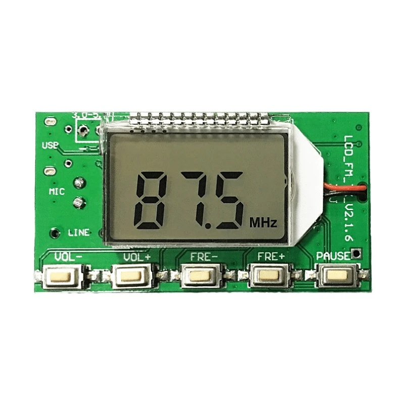 

FM Transmitter Module 7MHz-108MHz DC 3-5V Audio Radio Wireless Receiver Microphone Stereo FM Transmitter LED Display