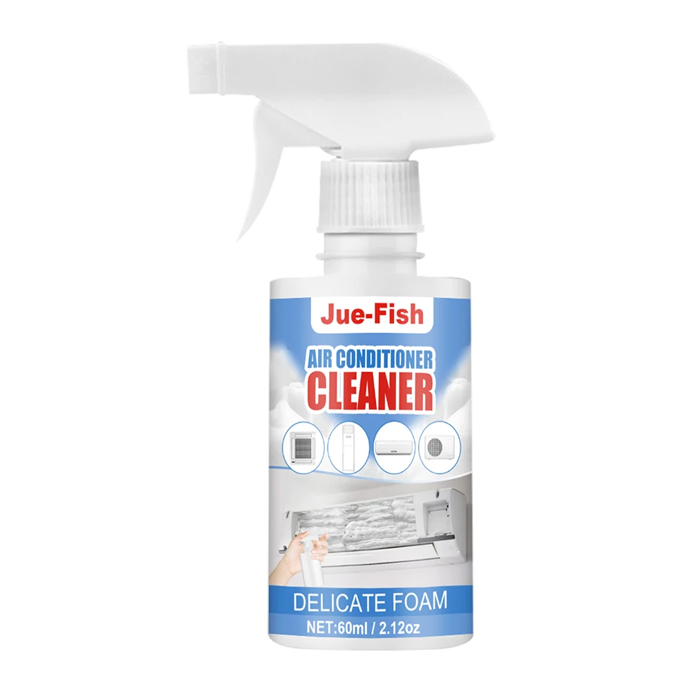 Air Conditioning Cleaner 60ml Foaming Sprayer Air Conditioner Cleaner No Disassembly Wash-free Deodorizer Air Conditioner Coil Condenser Cleaning Tools