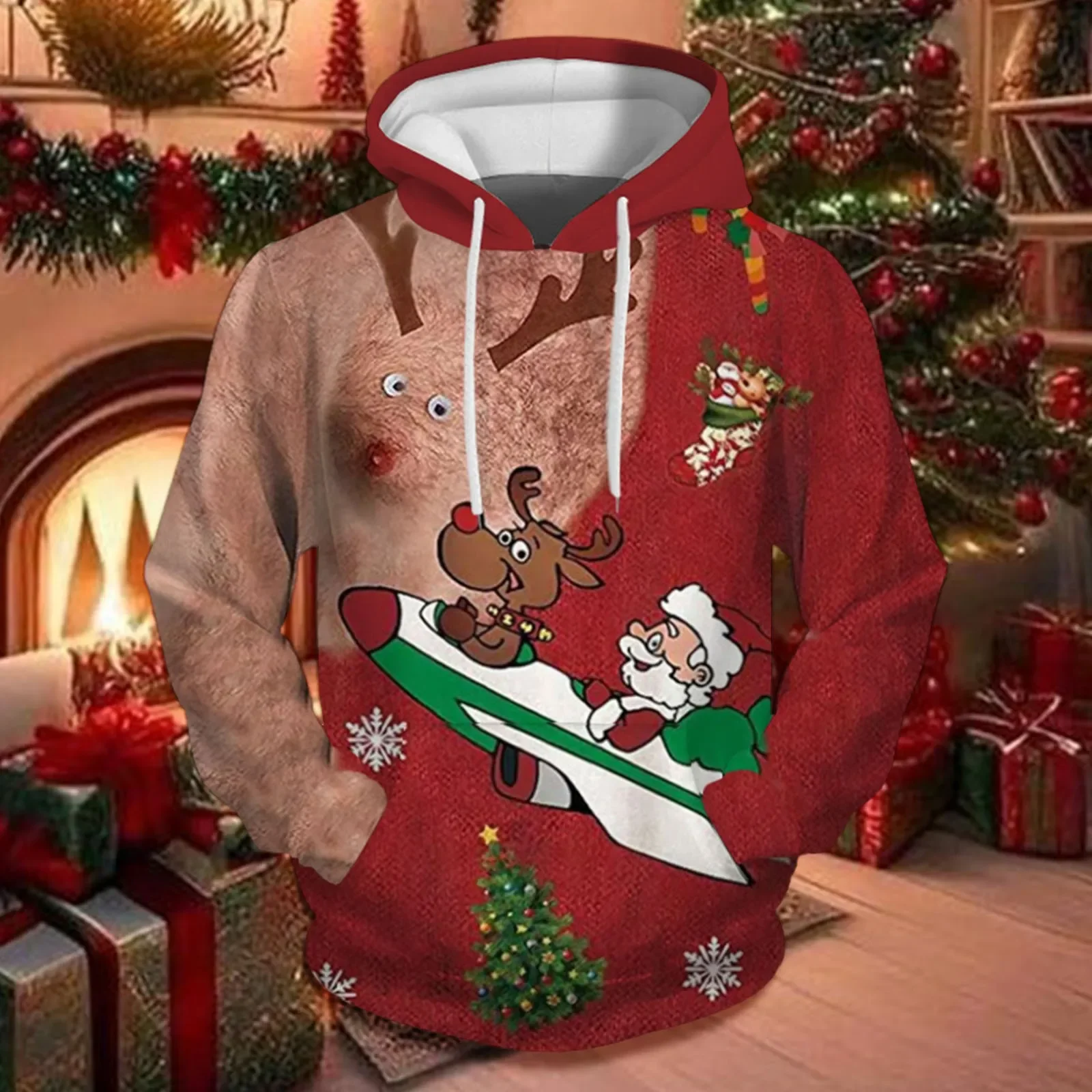 Navideñas Familiares Sudaderas De Navidad Rojas Camiseta De