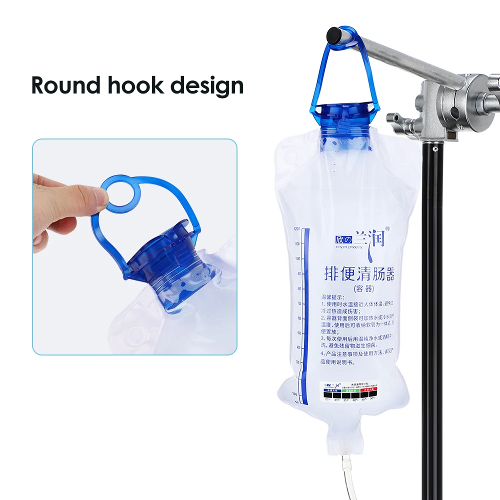 Rectal Enema for Cleaning 1.2L Protable Enema Bag Kit Safety Health Vaginal Anal Silicone Water Colon Cleansing Enteroclysm