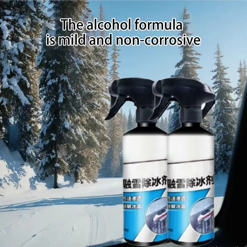 500ML Ice Remover Spray Winter Car Windshield Deicer Snow Removal Spray Defrosting Snow Anti-Icing Frost Protection