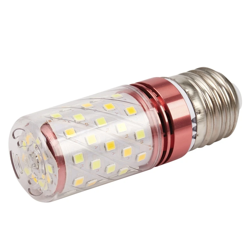 BAAU 6X 3 Color Temperatures Integrated SMD LED Corn Lamp E27 AC85V - 265V Warm White High Light Energy Conservation 12W