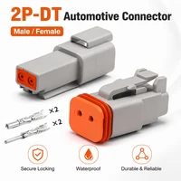 DT06-2S & DT04-2P 2-Pin Deutsch Type DT Series Waterproof Connector - Heavy Duty Automotive Plug for Truck Wire Harness 1