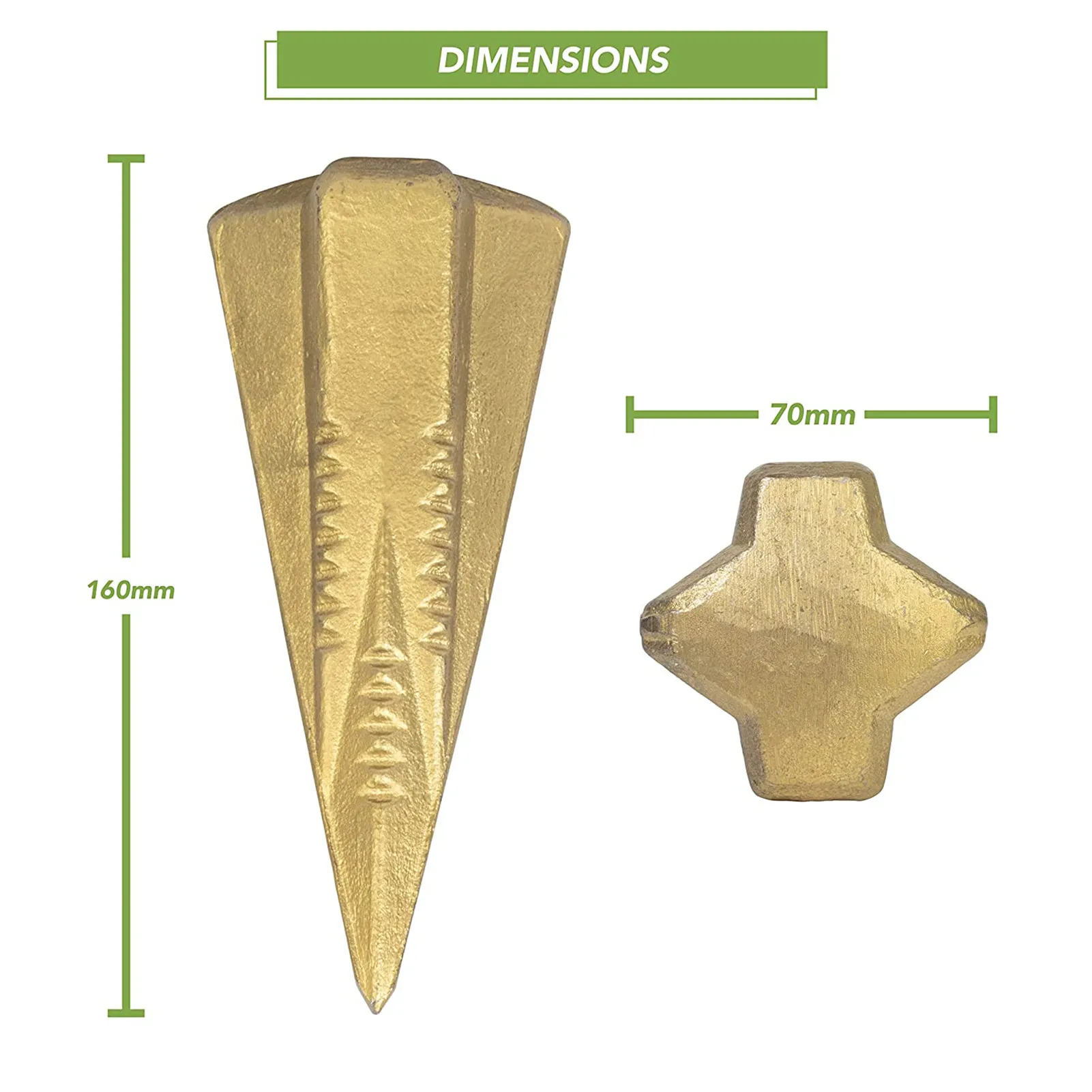 Manual Log Wedge Wood Splitting Wedge Diamond Wedge 4-Direction Steel Splitting Wedge Wood Splitter Wedge Tool For Camper Hiker