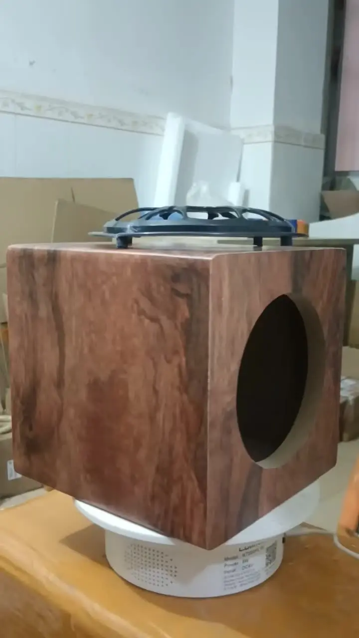 木製パッシブスピーカー 4インチウーファー 4インチスピーカー空ボックス、フルレンジパッシブサブウーファー