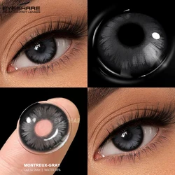 Vibrant Anime Cosplay Colored Contact Lenses - Bold Red, Stunning Blue, Enchanting Purple, Playful Pink (MONTREUX - GRAY)
