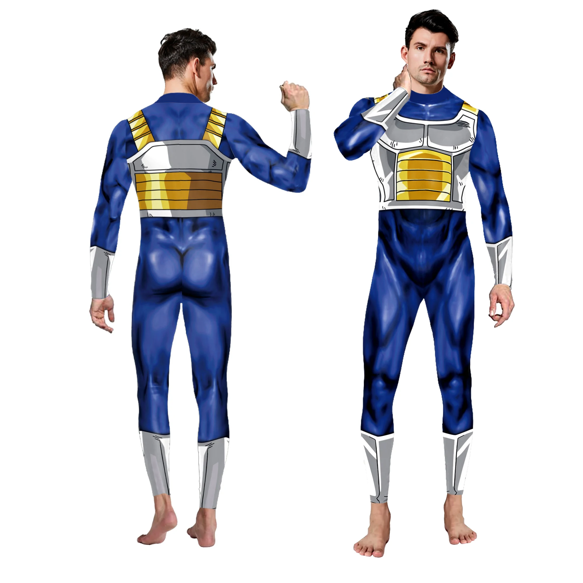 thumbnail image 1 of Traje elegante con estampado de anime de Zawaland, disfraz de Cosplay de manga larga para adultos, mono musculoso para hombre, mono ajustado Zentai, 1 of 4