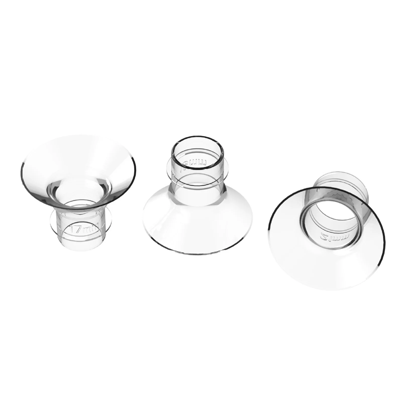 3PCS Breast Milk Pump Flange Inserts Breast Shield Converter Practical Breast Pump Replacement 17mm 19mm 21mm 4