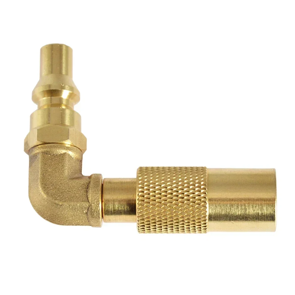 Propane Elbow Fitting Replace Low Pressure Gas Griddle Portable Quick Connect For 9/16 Inch To 1/4 Inch Propane Adapter