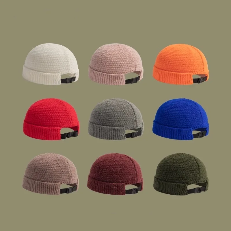 New High Quality Black Human Winter Hat Add Fur Warm Beanies Hat Baggy Skullies Knitted Hat for Men Women Ski Sports Beanies Cap