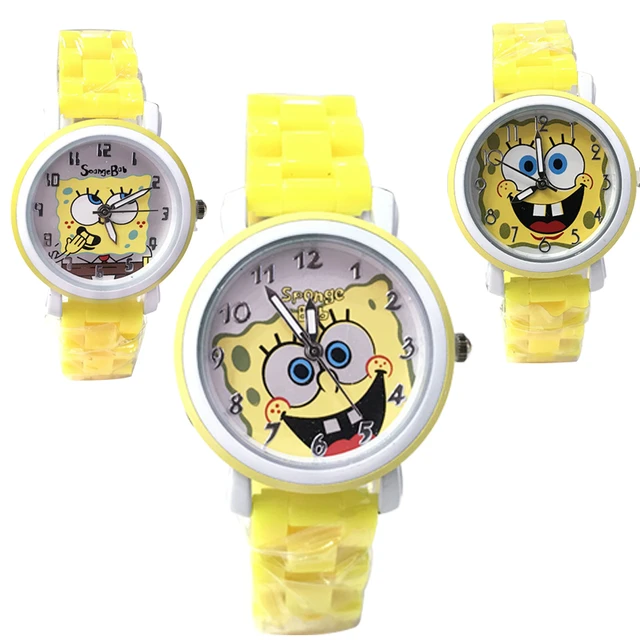 SpongeBob SquarePants orologio da polso imitazione orologio in plastica  ceramica Cartoon Anime orologio elettronico al quarzo giocattolo regalo per  feste per bambini - AliExpress