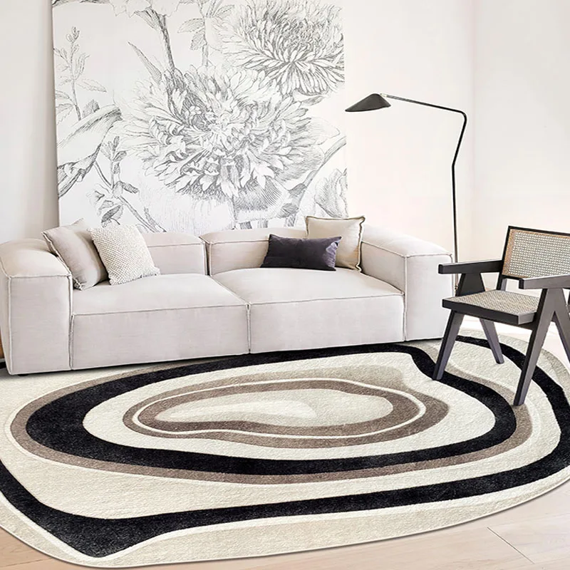 Irregular Shape Plush Carpet, Simple Bedroom Soft Mat, Light Luxury Cloakroom Decorative Rug, Home Porch, Non-Slip Rugs, Living