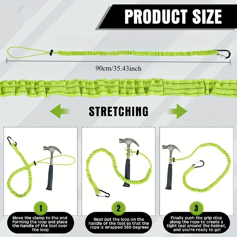 Heavy-Duty Black Tool Lanyard - Ensure Safety and Reliability