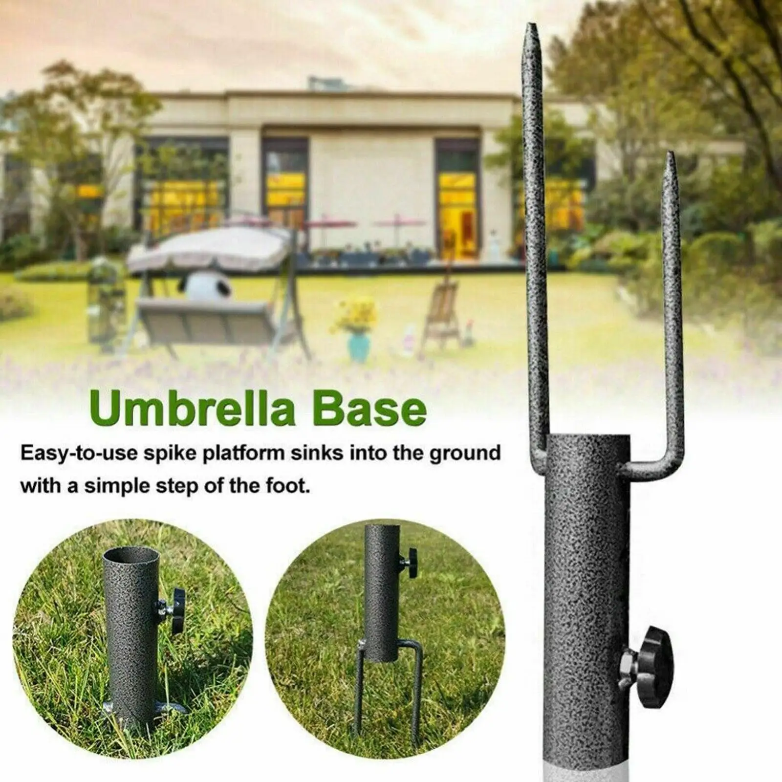 Umbrella Anchor Beach Umbrella Anchor Ground Grass Holder Stands with Two Forks