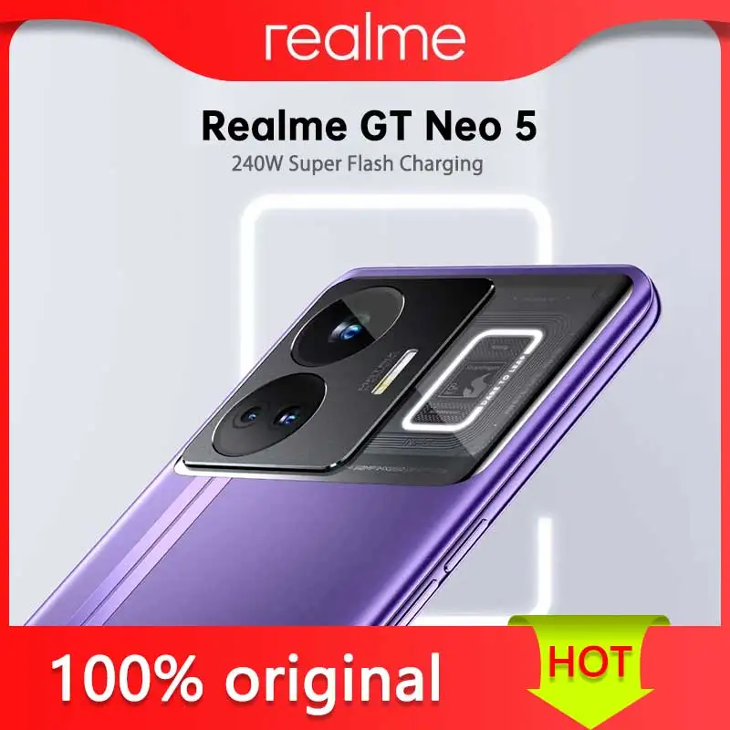 Original OPPO Realme GT Neo5 Smartphone Android 13 Snapdragon 8+ Gen 1 Octa  Core