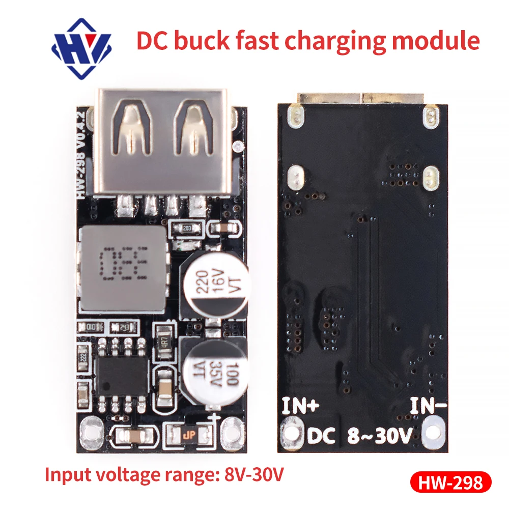 HiLetgo 2PCS DC-DC Buck Module - 6V-32V To QC3.0 Fast Charging USB Converter Board - View #9