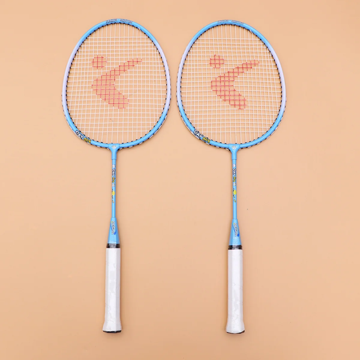 Durable Kids Badminton Racket Aluminium Alloy Cartoon Pattern Sports Set Training Pats Racquet Games