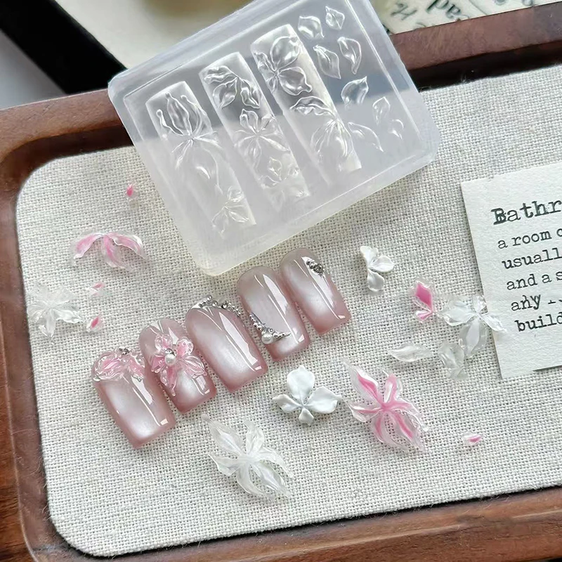 1 Stück 3D Lilie Blume Muschel Muschel Koralle Seestern Acryl Nagelform Nageldekorationen DIY Silikon Maniküre Form Nail Art Form – Detail 6