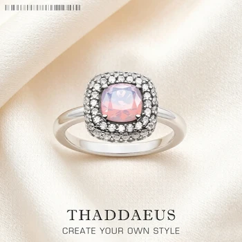 Anello iridescente, gioiello pregiato per le donne, regalo vintage classico nuovissimo primaverile del 2022 in argento sterling 925