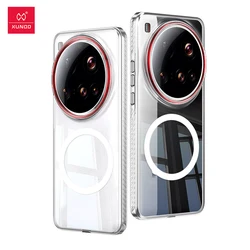 Custodia per telefono ultra-sottile trasparente anti-ingiallimento Xundd con anello magnetico