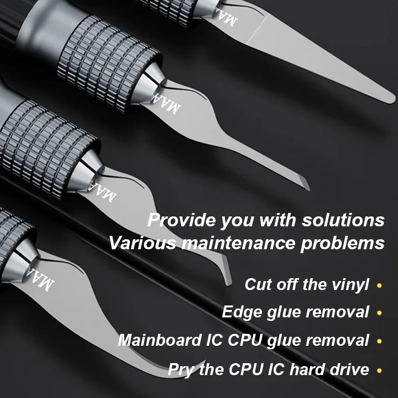 MaAnt 다기능 핸드 폴리싱 IC 칩 CPU 오프닝 블레이드 접착제 리무버, 휴대폰 마더보드 청소용