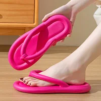 Soft Sole EVA Women's Flip Flops 2024 Summer Beach Non-slip Cloud Slippers Women Thick Platform Clip Toe Bathroom Slides - Image 4
